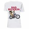 Men's T-shirt Bad Religion - American Jesus -White Heavy -Halloween Mens Wear Store Bad Religion American Jesus White Tee Visual RTBADTSWAME