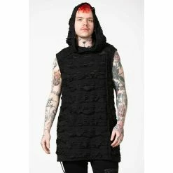 Sweatshirt Unisex KILLSTAR - Hunters - Black -Halloween Mens Wear Store HUNTERS HOODED VEST M D