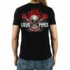 Men's T-shirt LETHAL THREAT - Loud Pipes Save Lives - Black -Halloween Mens Wear Store LT20180 LO 900x