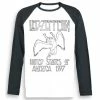 T-shirt Metal Men's Led Zeppelin - USA 77 - NNM -Halloween Mens Wear Store Led Zeppelin USA 77 Baseball Raglan RTLZEBBWBUSA