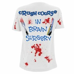 T-shirt Metal Men's Metallica - Crash Course In Brain Surgery - NNM -Halloween Mens Wear Store Met Crash Course AO White T RTMTLTSWAOCRA001