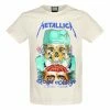Men's T-shirt METALLICA - CRASH COURSE - VINTAGE WHITE - AMPLIFIED -Halloween Mens Wear Store a210g24