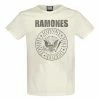 Men's T-shirt RAMONES - VINTAGE SHIELD - VINTAGE WHITE - AMPLIFIED 1 Men's T-shirt RAMONES - VINTAGE SHIELD - VINTAGE WHITE - AMPLIFIED -Halloween Mens Wear Store a210g26