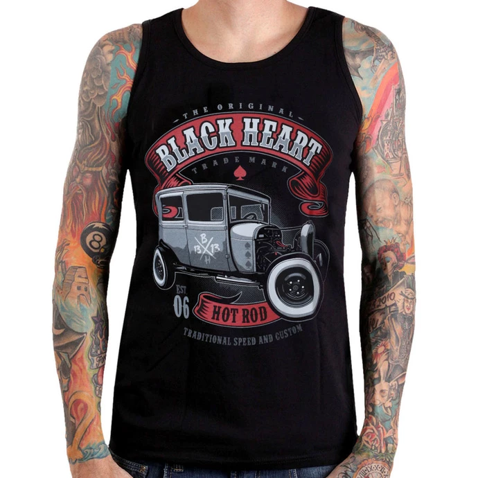 Men's Tank Top BLACK HEART - HOT ROD - BLACK 3 Men's Tank Top BLACK HEART - HOT ROD - BLACK