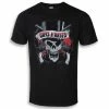 T-shirt Metal Men's Guns N' Roses - Distressed Skull - ROCK OFF -Halloween Mens Wear Store alove 013