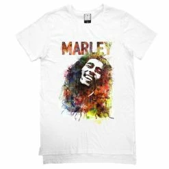T-shirt Metal Men's Women's Bob Marley - BOB MARLEY - AMPLIFIED -Halloween Mens Wear Store amplified bobmarleyandthewailers bobmarleywatercolour 1525260341ZAV411BMC WH