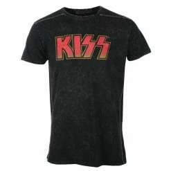 Men's T-shirt KISS - Classic Logo - Snow Wash - ROCK OFF