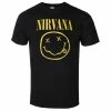 Men's T-shirt Nirvana - Yellow Smiley Flower Sniffin - ROCK OFF -Halloween Mens Wear Store as068