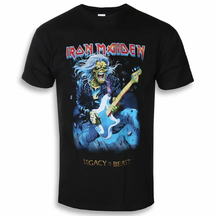 Men's T-shirt Iron Maiden - Eddie On Bass - ROCK OFF 3 Men's T-shirt Iron Maiden - Eddie On Bass - ROCK OFF