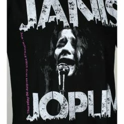 Men's T-shirt Janis Joplin - Shea '70 - BL ECO - ROCK OFF -Halloween Mens Wear Store asaw067