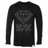 Men's T-shirt Long Sleeve DIAMOND X AC/DC - Back In Black -Halloween Mens Wear Store awq026