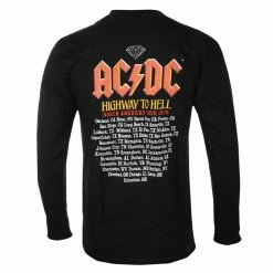 Men's T-shirt Long Sleeve DIAMOND X AC/DC - Highway To Hell - Black -Halloween Mens Wear Store awq047
