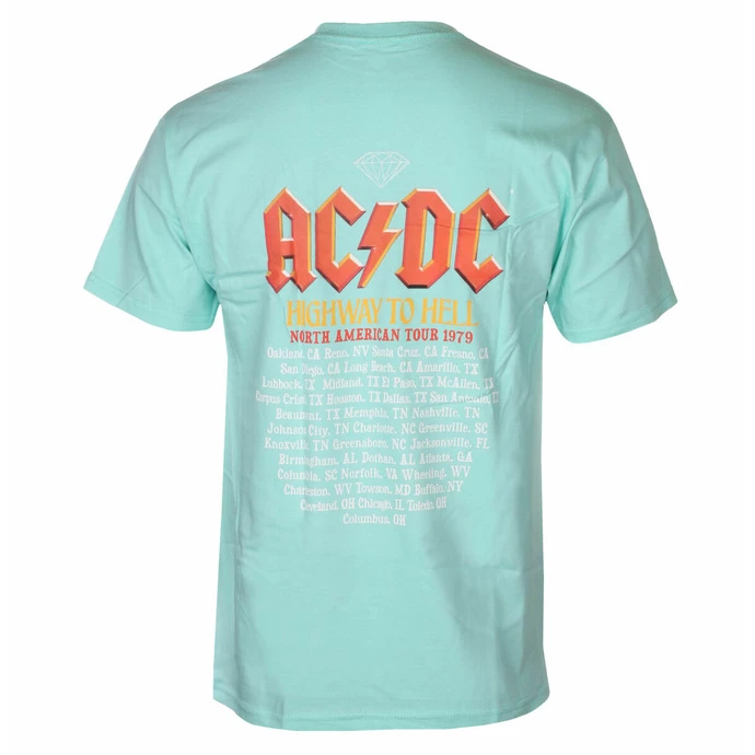 Men's T-shirt DIAMOND X AC/DC - Highway To Hell - Blue 4 Men's T-shirt DIAMOND X AC/DC - Highway To Hell - Blue - Image 2