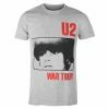 Men's T-shirt U2 War Tour - GREY - ROCK OFF -Halloween Mens Wear Store d z 017