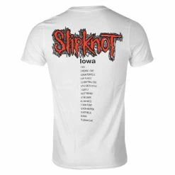 Men's T-shirt Slipknot - Iowa Tracklist - WHT - ROCK OFF -Halloween Mens Wear Store darcd021