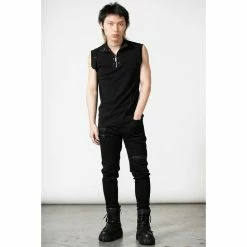 Unisex Tank Top KILLSTAR - Deux Ex - Black -Halloween Mens Wear Store deux ex sleeveless top m d002