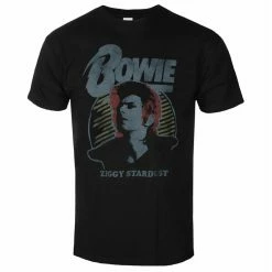 Men's T-shirt David Bowie - Vtge Ziggy BLACK - ROCK OFF -Halloween Mens Wear Store fettrz017