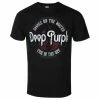 Men's T-shirt Deep Purple - Smoke Circle - BLACK - ROCK OFF -Halloween Mens Wear Store fettrz043