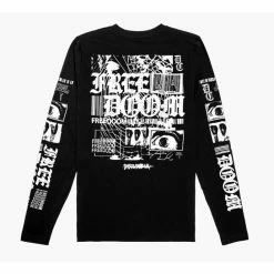 T-shirt Hardcore Unisex - Free Doom - DISTURBIA -Halloween Mens Wear Store free dom 7979