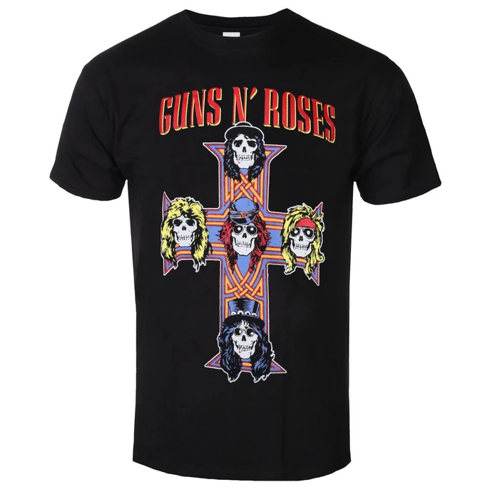 T-shirt Metal Men's Guns N' Roses - Vintage Cross - ROCK OFF 3 T-shirt Metal Men's Guns N' Roses - Vintage Cross - ROCK OFF