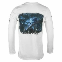 Men's T-shirt Long Sleeve AMON AMARTH - RAVEN'S FLIGHT - WHITE - PLASTIC HEAD -Halloween Mens Wear Store gfdf023