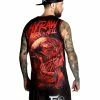 Men's Top (jersey) HYRAW - BURN IN HELL -Halloween Mens Wear Store hyraw debardeur basket noir homme burn in hell 1