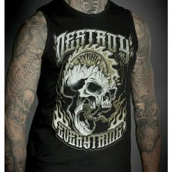 Men's Top HYRAW - DESTROY -Halloween Mens Wear Store hyraw debardeur noir homme destroy 2