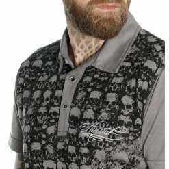 Men's T-shirt HYRAW - Graphic - POLO CATACOMB -Halloween Mens Wear Store hyraw polo noir homme catacomb 4