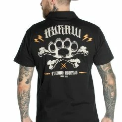 Men's T-shirt HYRAW - Graphic - POLO KNUCKLEDUSTER -Halloween Mens Wear Store hyraw polo noir homme knuckleduster 1