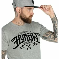 Men's T-shirt HYRAW - Graphic - GRIS -Halloween Mens Wear Store hyraw tee shirt homme essential grey origin 2