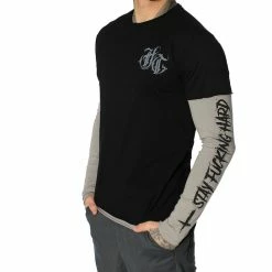 Men's Shirt With A Long Sleeve HYRAW - BLAZON -Halloween Mens Wear Store hyraw tee shirt homme manches longues blazon 5