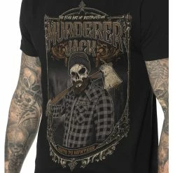 Men's T-shirt HYRAW - Graphic - DEATH 2 HIPSTERS -Halloween Mens Wear Store hyraw tee shirt noir homme death to hipsters 2