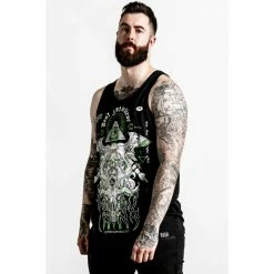 Unisex Tank Top KILLSTAR - Illuminated - Black -Halloween Mens Wear Store illuminated vest mens b003