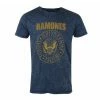 Men's T-shirt Ramones - Presidential Morel Snow Wash - NAVY - ROCK OFF -Halloween Mens Wear Store modre 004