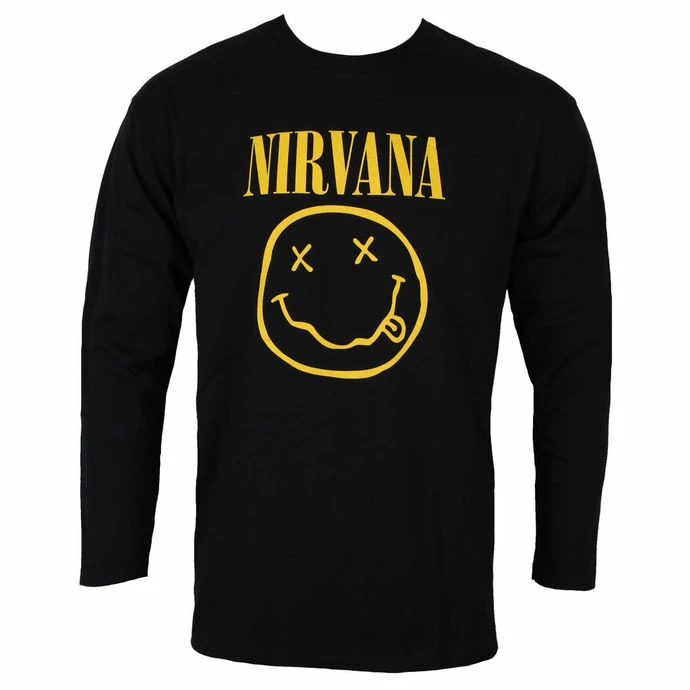 Men's Long-sleeved T-shirt NIRVANA - SMILEY LOGO - PLASTIC HEAD 3 Men's Long-sleeved T-shirt NIRVANA - SMILEY LOGO - PLASTIC HEAD