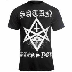 T-shirt Hardcore Men's - SATAN BLESS YOU - AMENOMEN