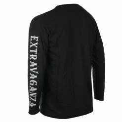 Men's T-shirt Long Sleeve Queen - Extravaganza - Black - ROCK OFF 7 Men's T-shirt Long Sleeve Queen - Extravaganza - Black - ROCK OFF -Halloween Mens Wear Store qw008