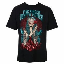 Men's T-shirt Five Finger Death Punch - Lady Muerta - Black - ROCK OFF