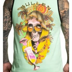 Men's Tank Top SULLEN - SUN BUM - NEPTUNE GREEN -Halloween Mens Wear Store scm4388 61nygt