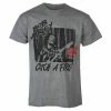 Men's T-shirt Bob Marley - Catch A Fire World Tour - Grau Meliert -Halloween Mens Wear Store seer002