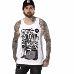Men's Tank Top HYRAW - SUICIDAL BLANC -Halloween Mens Wear Store tkh suicidal wh4