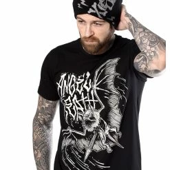 T-shirt Hardcore Men's - ANGEL OF DEATH - HYRAW -Halloween Mens Wear Store tsh angelofdeath3