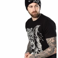 T-shirt Hardcore Men's - ANGEL OF DEATH - HYRAW -Halloween Mens Wear Store tsh angelofdeath6