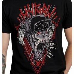 T-shirt Hardcore Men's - HARDCORE MONKEY - HYRAW -Halloween Mens Wear Store tsh hxcmonkey5