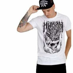 T-shirt Hardcore Men's - WHITE CHURCH - HYRAW -Halloween Mens Wear Store tsh whitechurch4