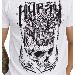 T-shirt Hardcore Men's - WHITE CHURCH - HYRAW -Halloween Mens Wear Store tsh whitechurch5