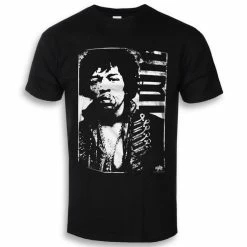 Men's T-shirt Jimi Hendrix - Distressed - Black - HYBRIS