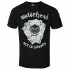 Men's T-shirt Motörhead - Flat Warpig Aces BL - ROCK OFF 2 Men's T-shirt Motörhead - Flat Warpig Aces BL - ROCK OFF -Halloween Mens Wear Store wsaw073