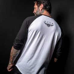 Men's T-shirt With 3/4 Sleeve WORNSTAR - Machine Shop -Halloween Mens Wear Store wsrtm macs 12c