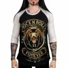 Men's T-shirt With 3/4 Sleeve WORNSTAR - Rock N Roll Forever -Halloween Mens Wear Store wsrtm rnr4vr 80